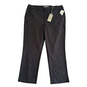 Wit & Wisdom AbSOLUTION 14 (36x27) Charcoal Knit Women's Trouser Pants NWT